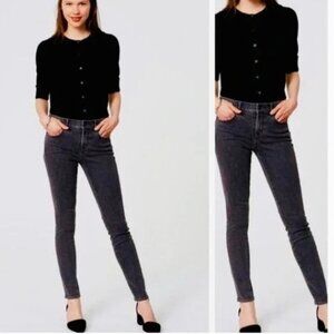 Ann Taylor Loft Dark Grey "Modern Skinny Zipper Ankle Size 28/6